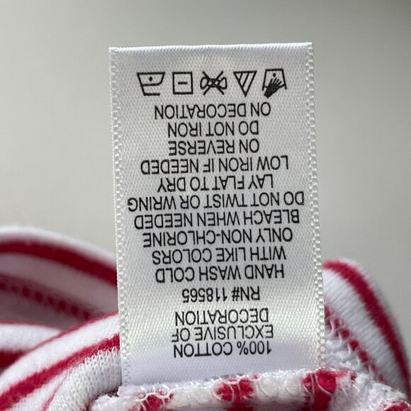 Quacker Factory Womens Plus 2X Red White Striped Ladybug Embroidered Top Shirt - Picture 5 of 10